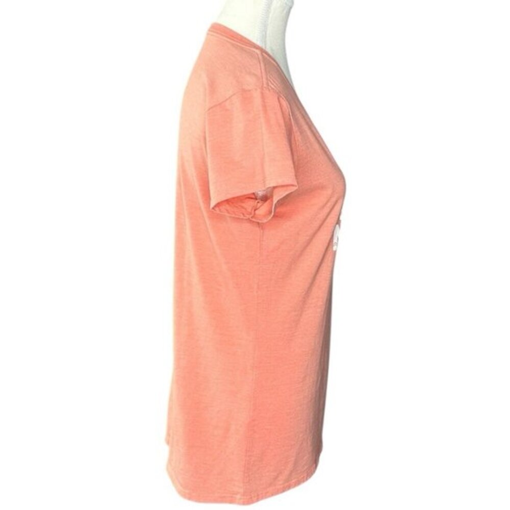 The North Face Womens Athletic Slim Fit V-Neck Graphic T-Shirt Clay Pink Medium - Picture 2 of 15